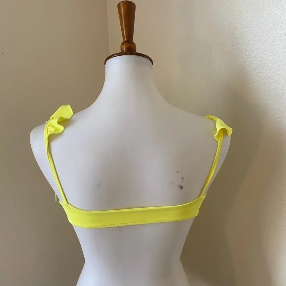 Frankies Bikinis Women's Neon Birdie Bikini Top Size Small Beach Resort Wear